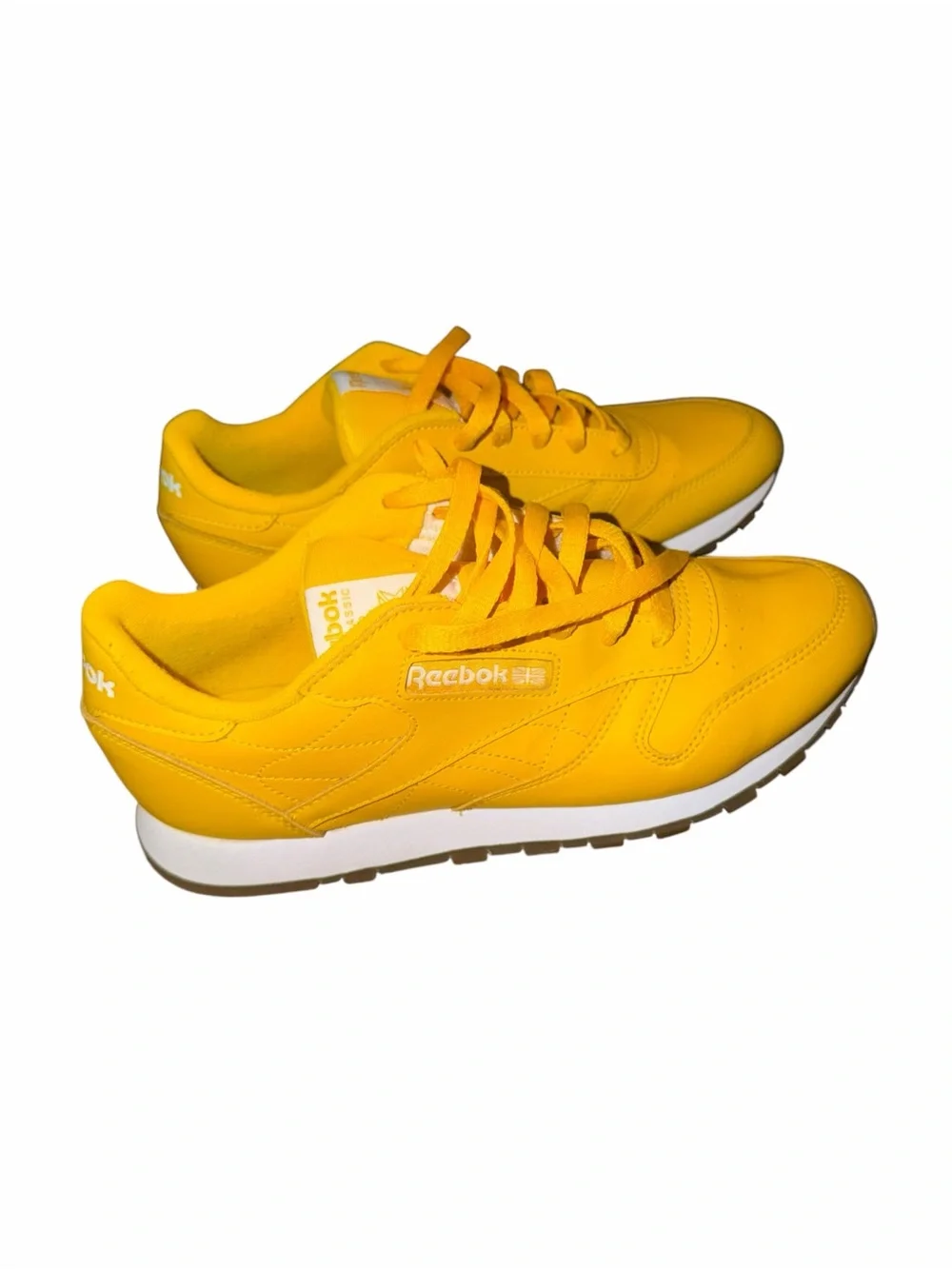Reebok Classic Leather Yellow Sneakers Women’s Size 8.5